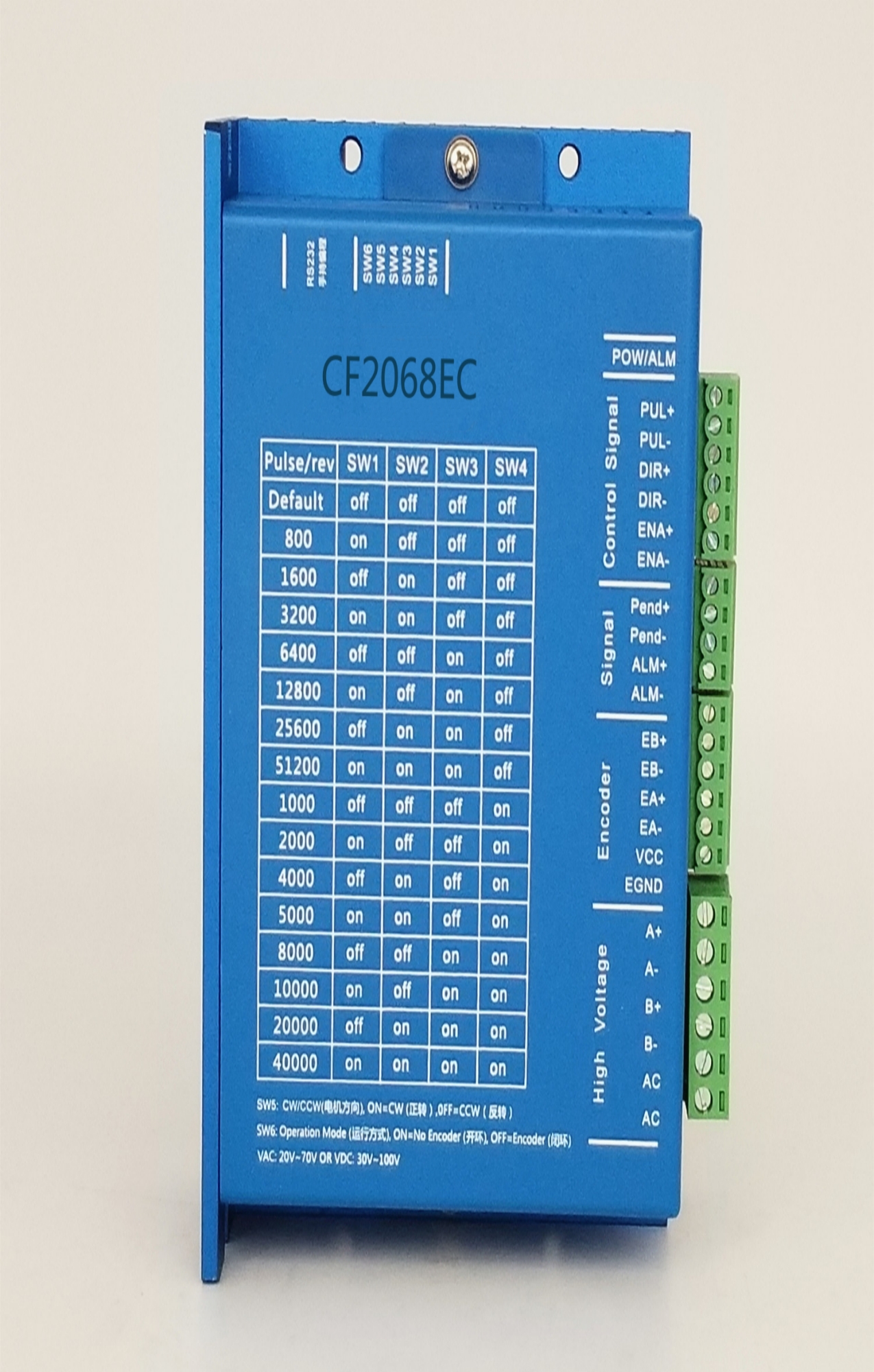 2-PHASE CLOSED LOOP STEPPING DRIVER CF2068EC